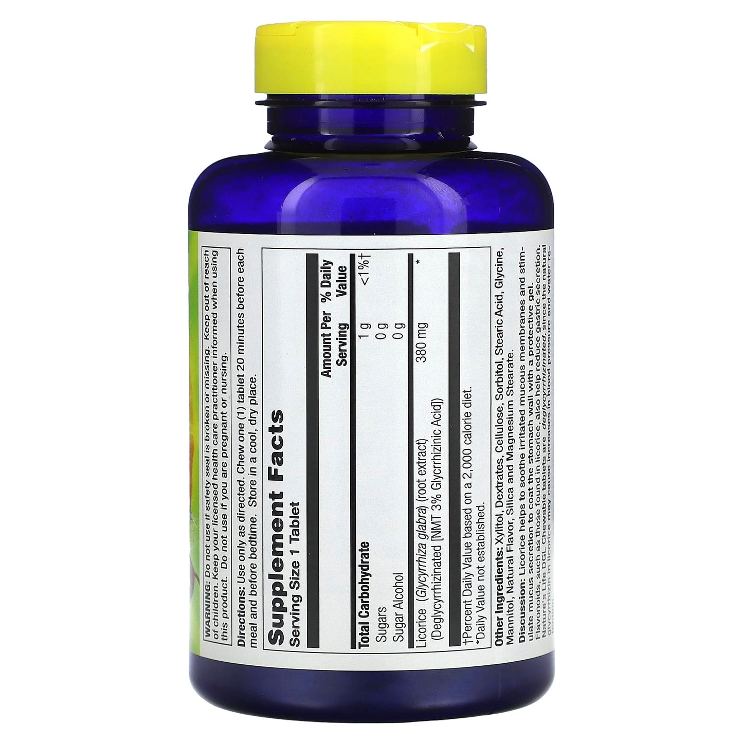 Nature's Life, DGL Licorice Chewable, 100 Tablets - Image 2