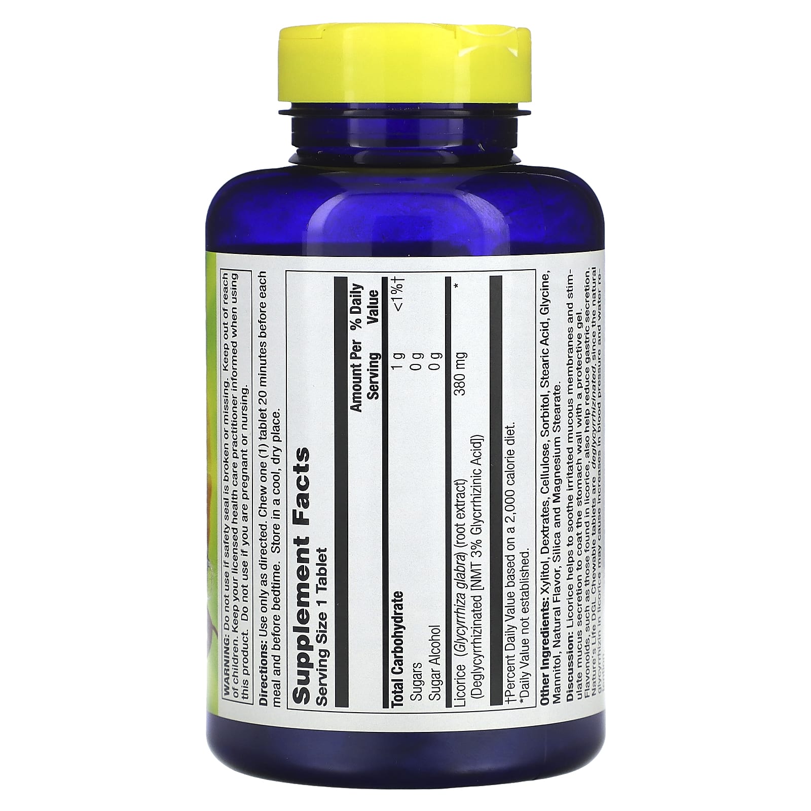 Nature's Life, DGL Licorice Chewable, 100 Tablets - Image 2