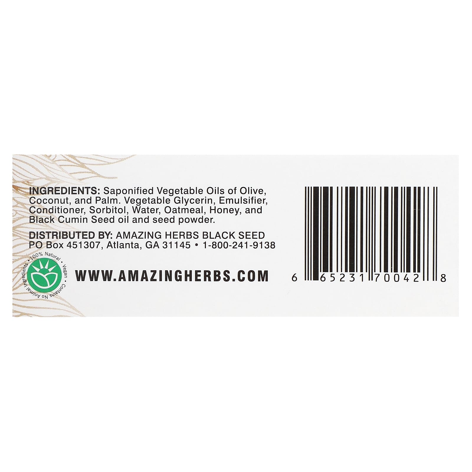 Black Seed Oatmeal & Honey Soap for Nourished Skin - 4.25 oz - Image 2