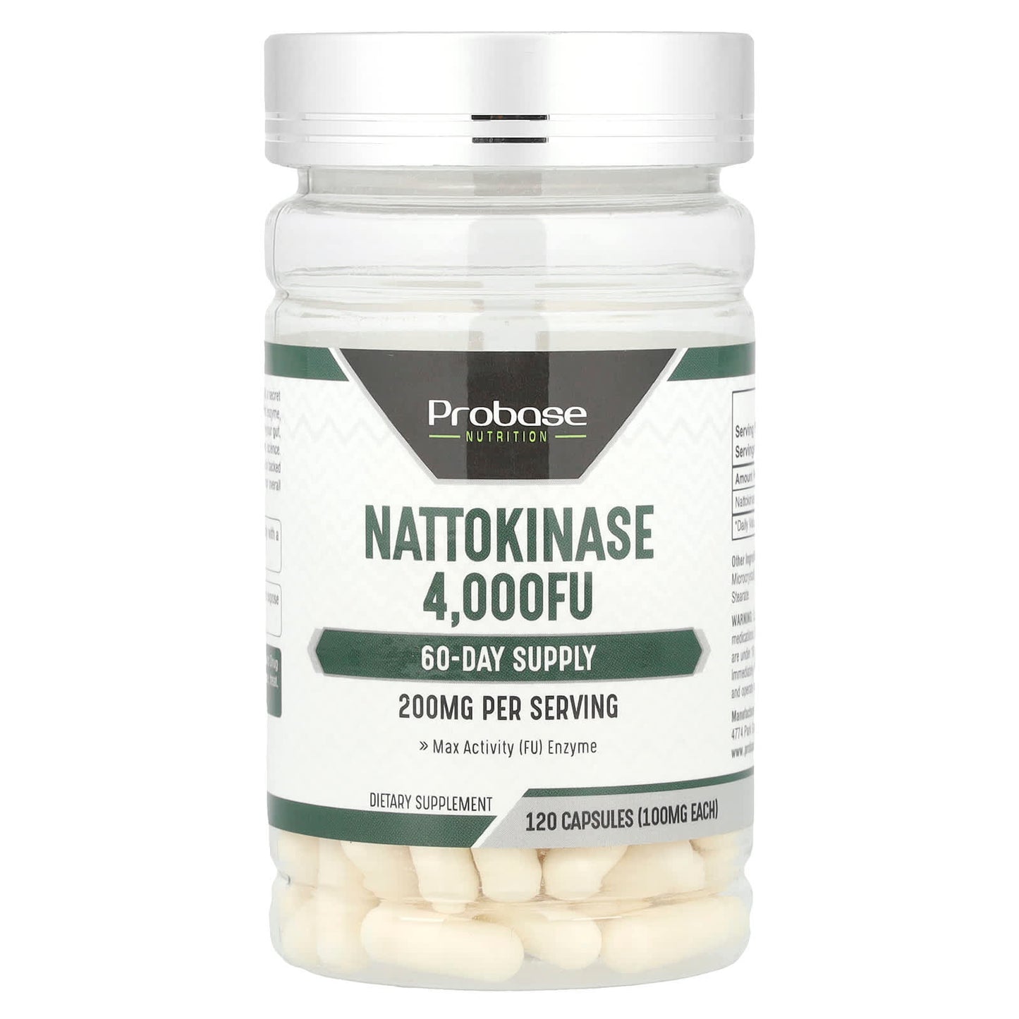 Probase Nutrition, Nattokinase, 120 Capsules (100 mg per Capsule) - Image 1