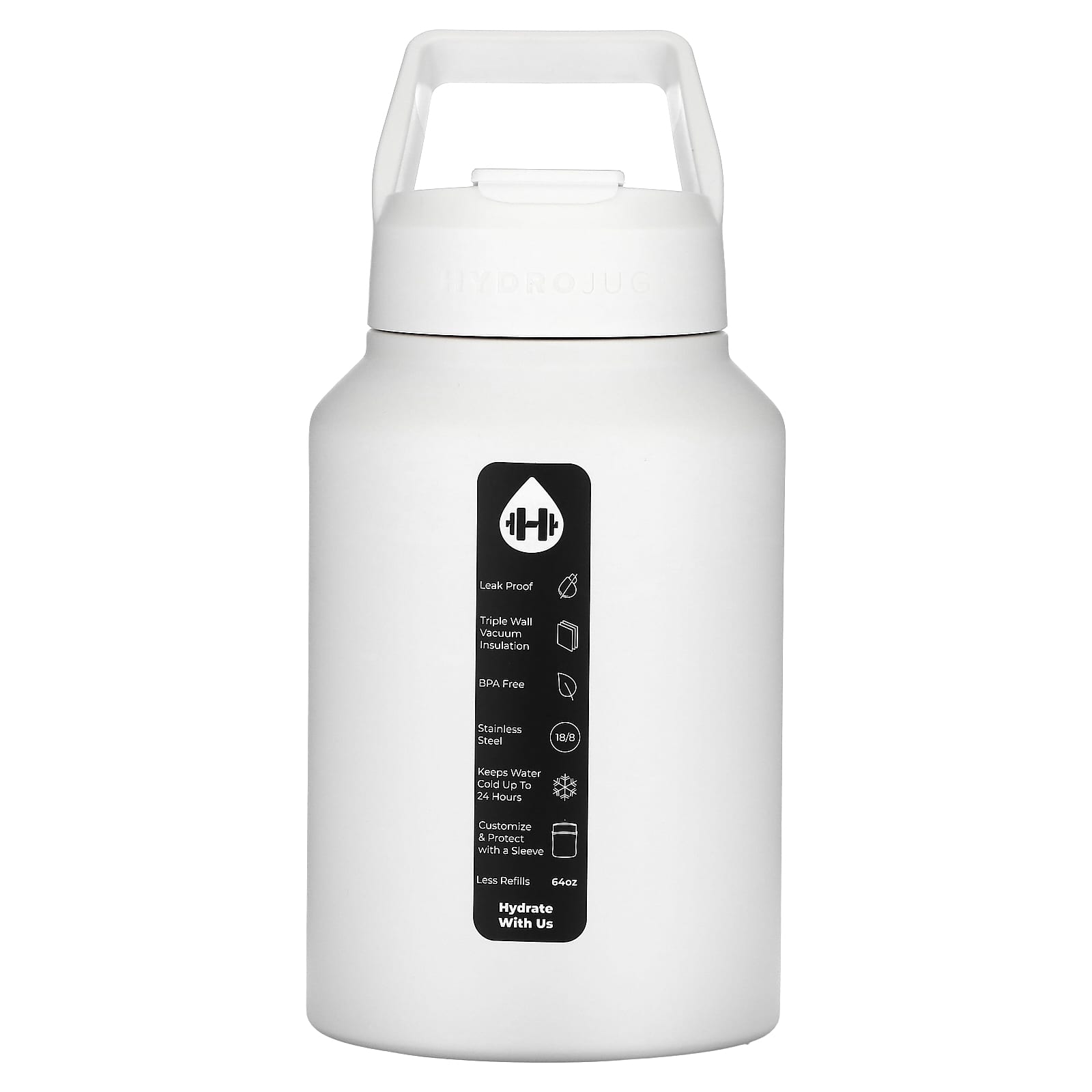 Upgrade Your Hydration with HydroJug's 64 oz Stainless Steel Water Bottle - Image 1