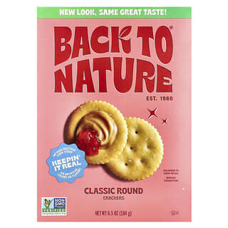 Back to Nature Classic Round Crackers, Non-GMO & No Artificial Colors