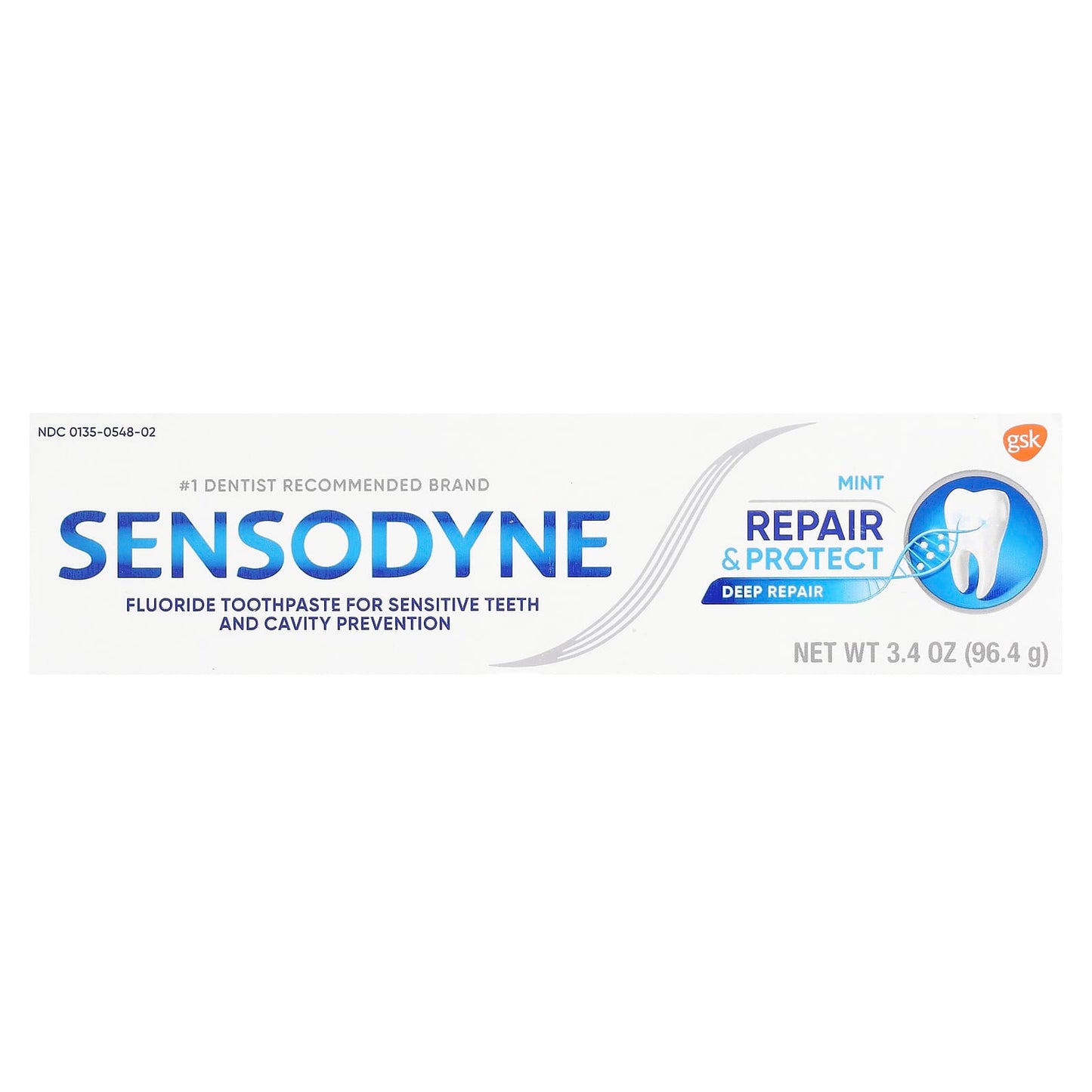 Sensodyne, Fluoride Toothpaste For Sensitive Teeth,  Mint, 3.4 oz (96.4 g) - Image 2