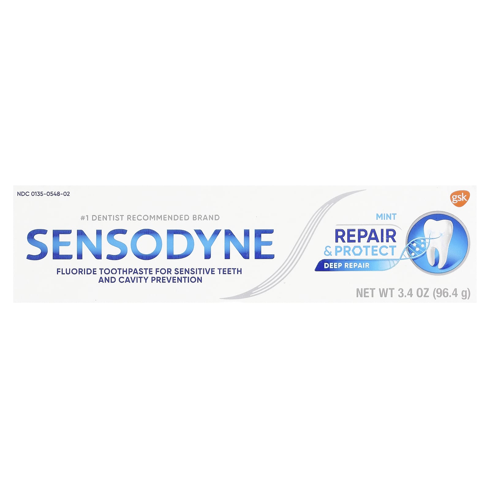Sensodyne, Fluoride Toothpaste For Sensitive Teeth,  Mint, 3.4 oz (96.4 g) - Image 2