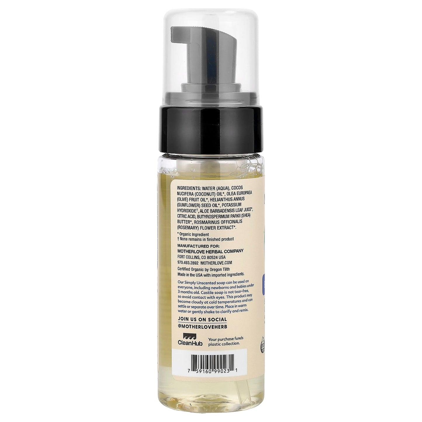Motherlove, Baby & All Soap, Simply Unscented, 5.7 fl oz (168 ml) - Image 2