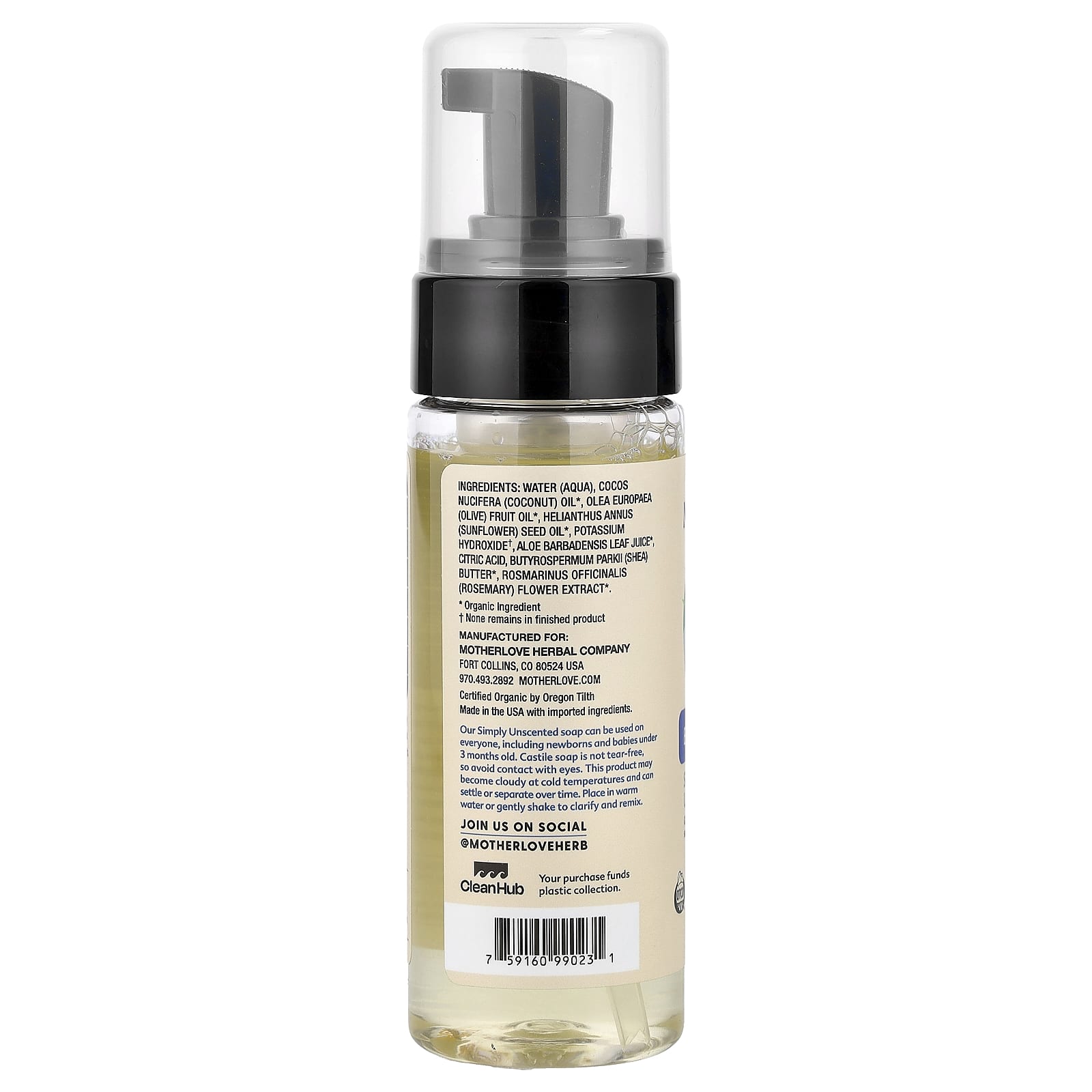Motherlove, Baby & All Soap, Simply Unscented, 5.7 fl oz (168 ml) - Image 2