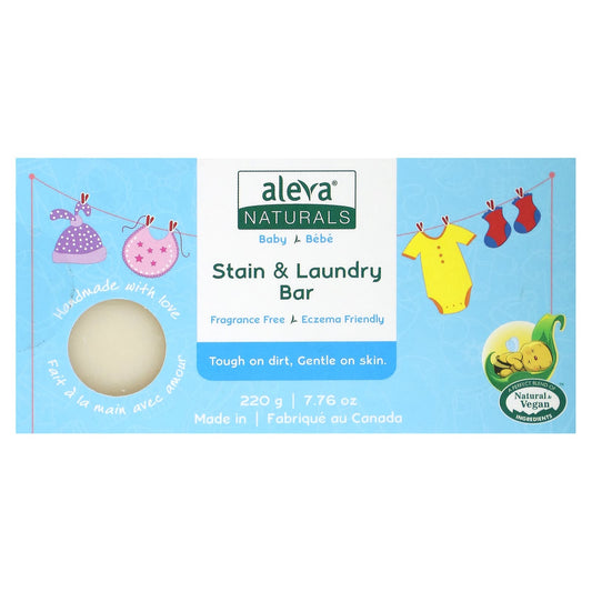 Natural Stain Remover Bar for Babies | Fragrance Free | Aleva Naturals - Image 1
