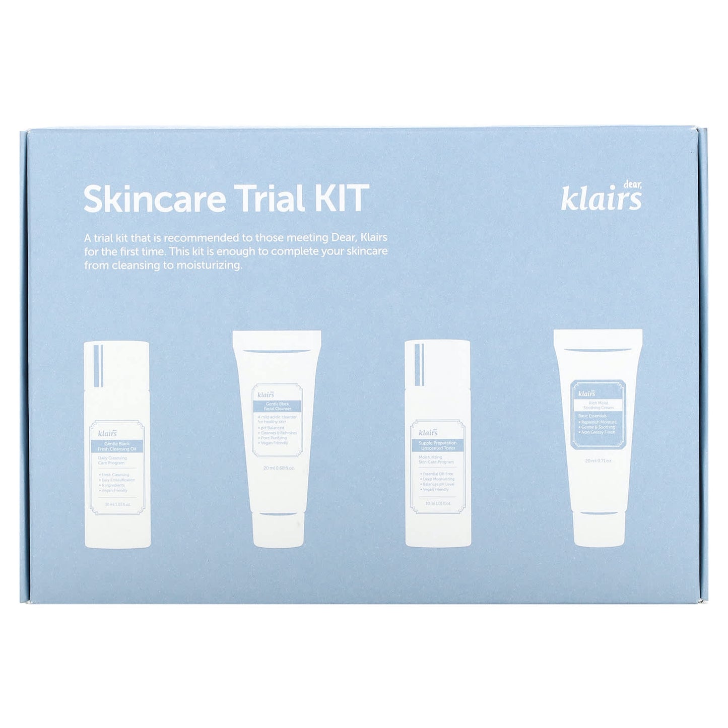 Dear, Klairs 4-Piece Skincare Trial Kit, Gentle & Soothing for All Skin Types - Image 2