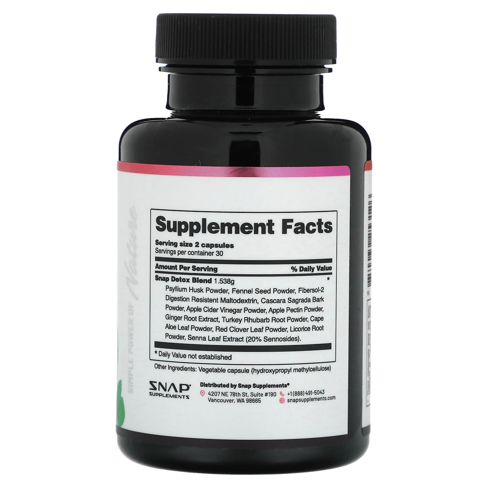 Snap Supplements, Detox, Advanced Cleansing Blend , 60 Capsules - Image 2