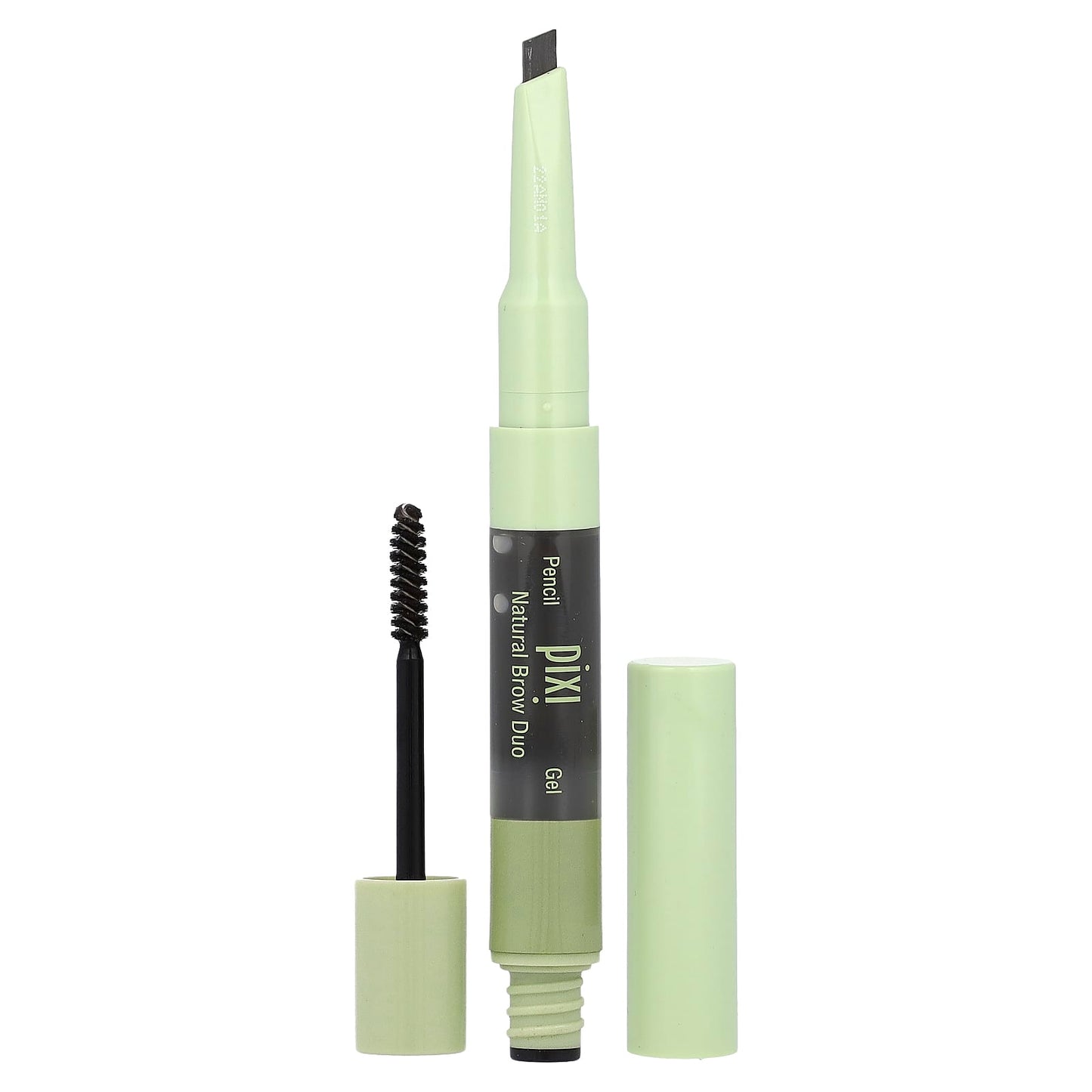 Pixi Beauty, 2-In-1 Natural Brow Duo, Brow Pencil & Gel, 0634 Soft Black, 1 Count - Image 1