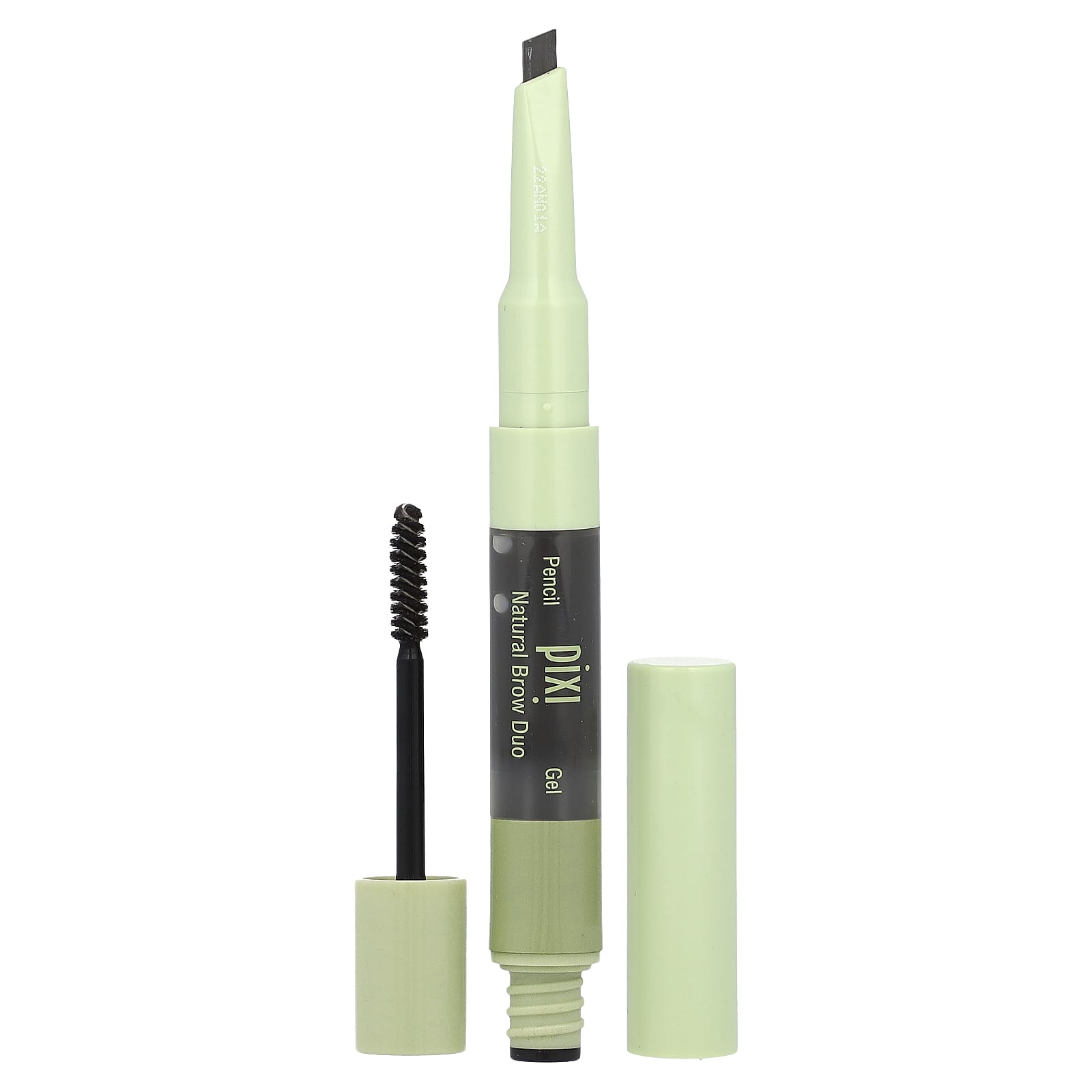 Pixi Beauty, 2-In-1 Natural Brow Duo, Brow Pencil & Gel, 0634 Soft Black, 1 Count - Image 1