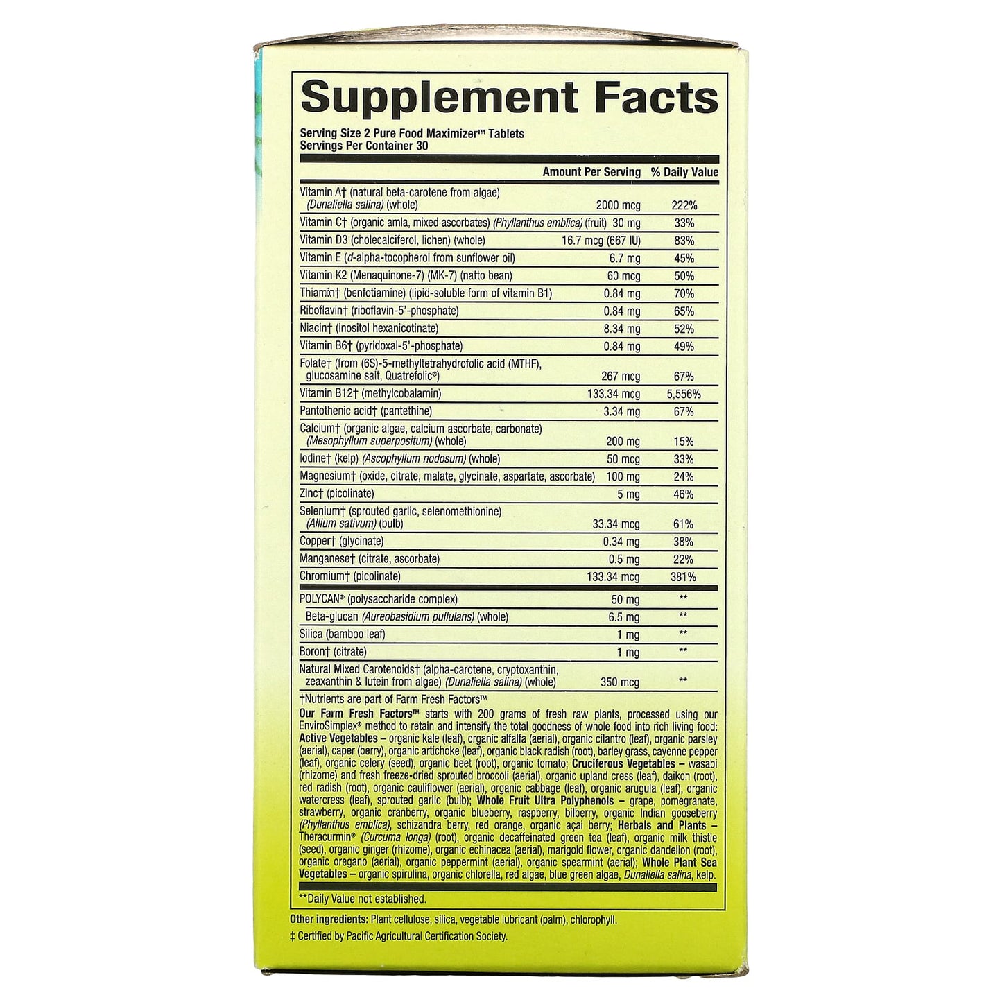Natural Factors, Whole Earth & Sea, Bone Structure Multivitamin & Mineral, Calcium & Magnesium, 60 Tablets - Image 2