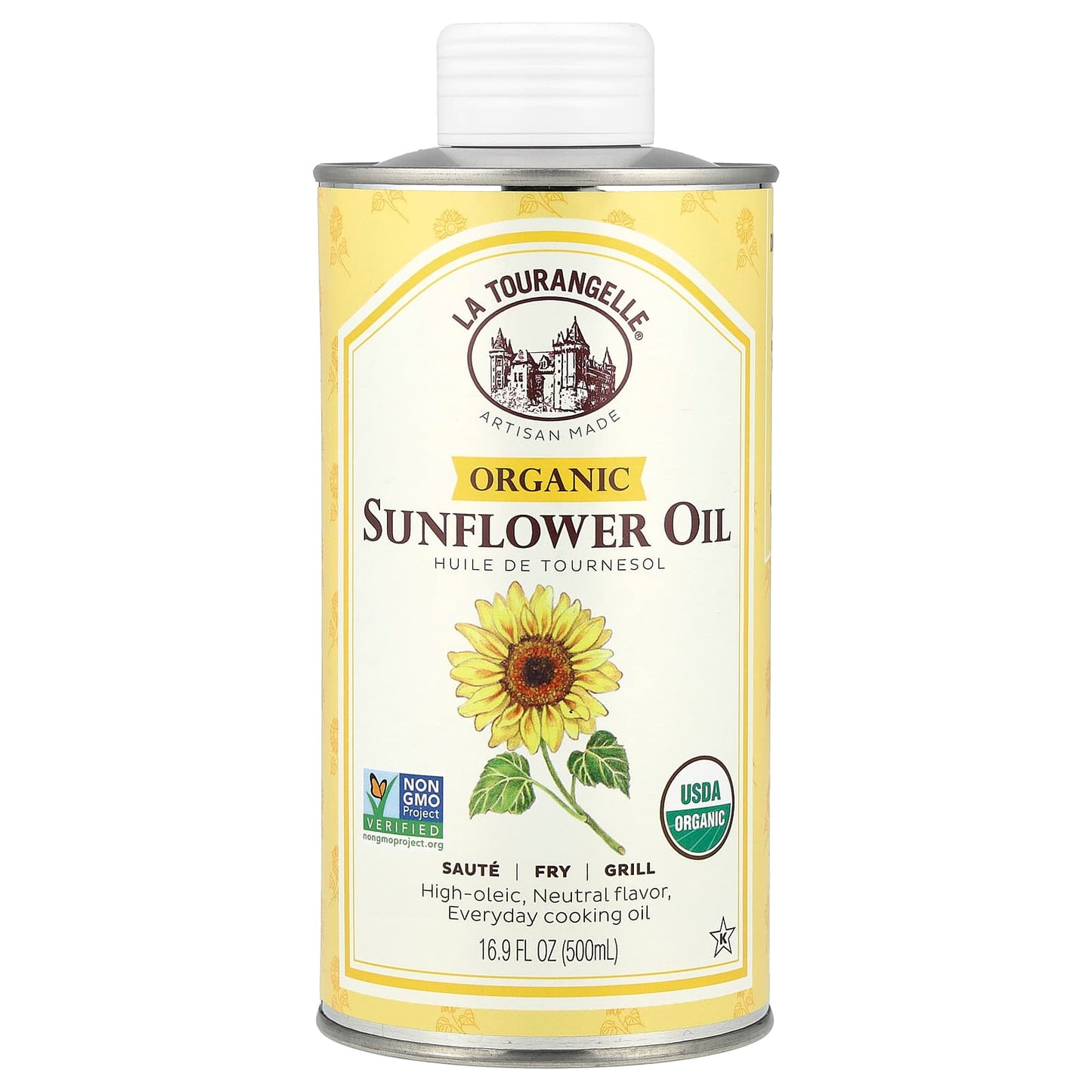 La Tourangelle, Organic Sunflower Oil, 16.9 fl oz (500 ml) - Image 1