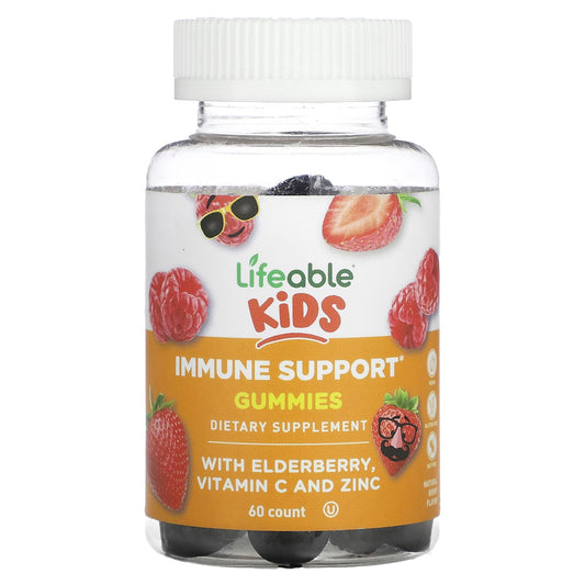 Lifeable, Kids Immune Support Gummies, Natural Berry, 60 Gummies - Image 1