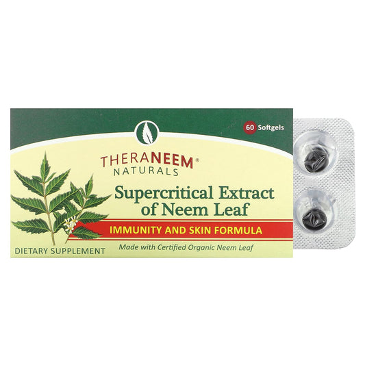 Organix South, TheraNeem Naturals, Supercritical Extract of Neem Leaf, 8 mg, 60 Softgels - Image 1