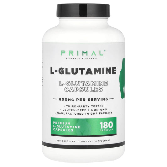 PrePrimal, L-Glutamine, 800 mg, 180 Capsules - Image 1