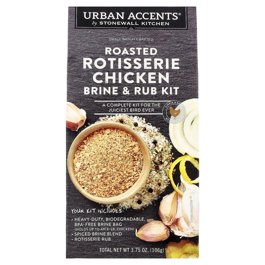 Urban Accents, Roasted Rotisserie Chicken Brine & Rub Kit, 3.75 oz (106 g) - Image 1
