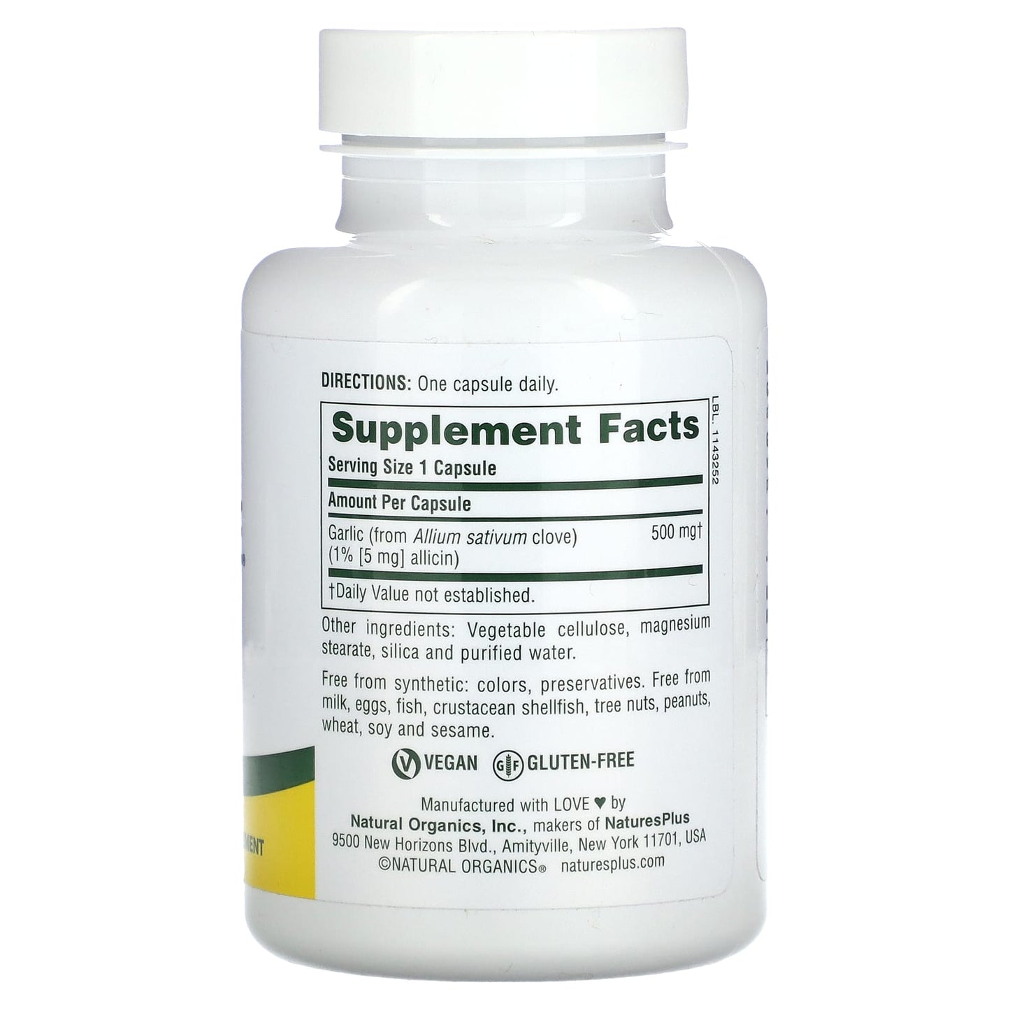 NaturesPlus, Garlite, 500 mg, 90 Capsules - Image 2