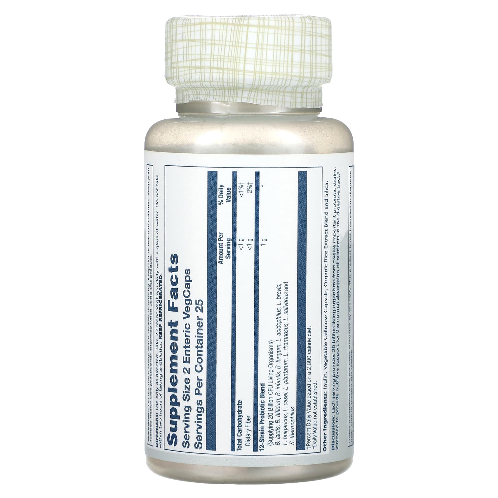 Solaray, Multidophilus Probiotic, 20 Billion CFU, 50 VegCaps - Image 2