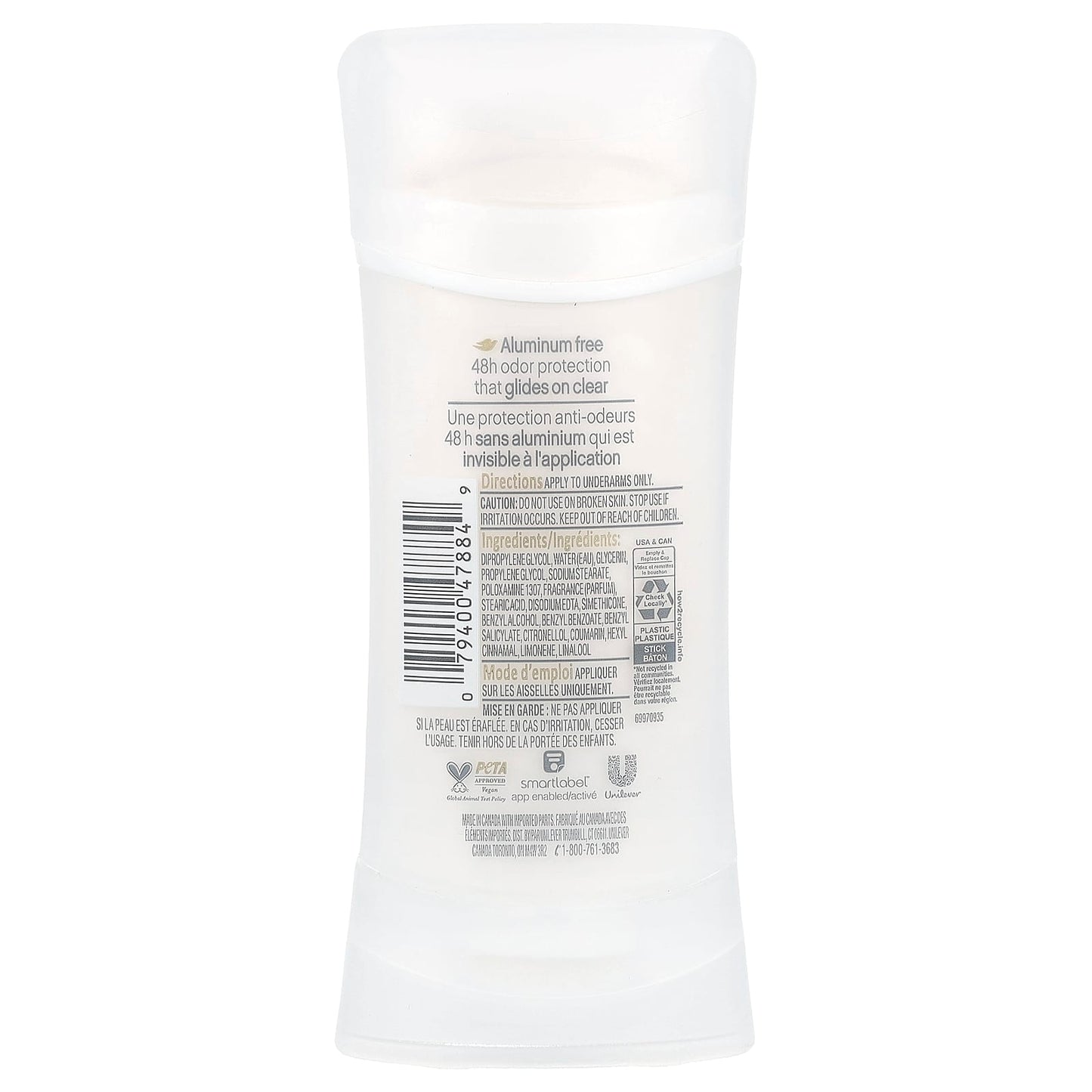 Dove Aluminum-Free Deodorant, 2.6 oz, Shea Butter - Long Lasting Protection - Image 2