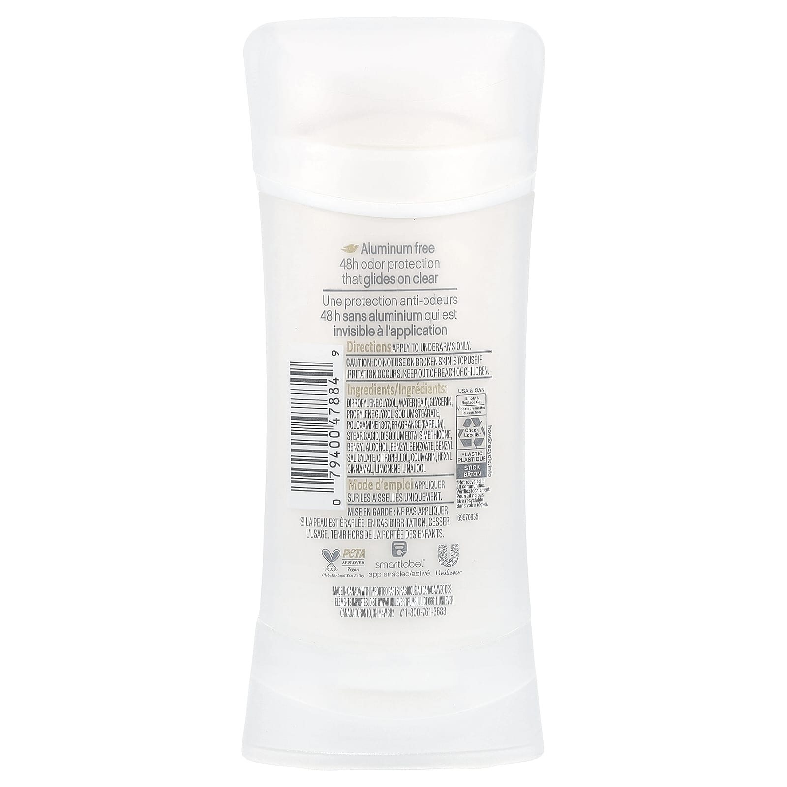 Dove Aluminum-Free Deodorant, 2.6 oz, Shea Butter - Long Lasting Protection - Image 2