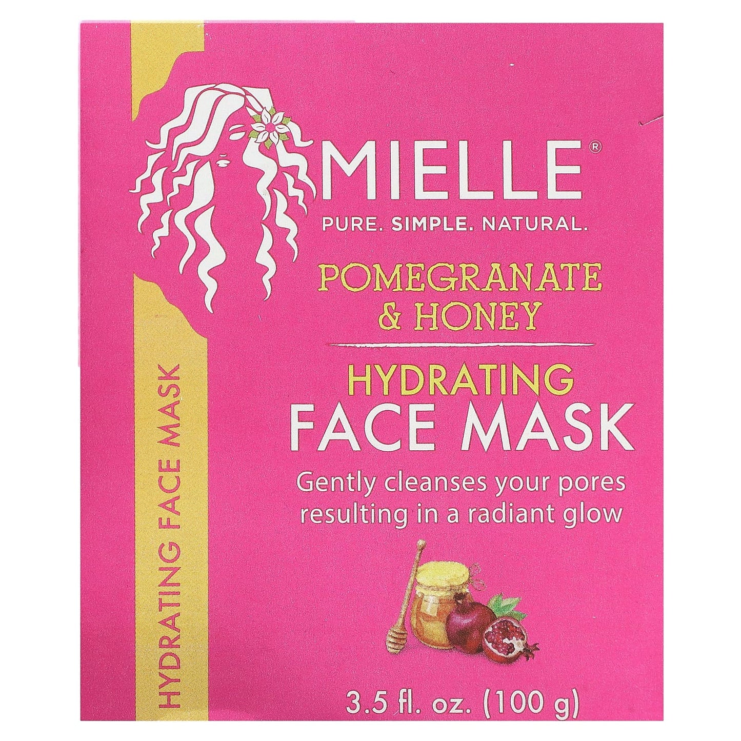 Mielle, Hydrating Face Beauty Mask, Pomegranate & Honey, 3.5 fl oz (100 g) - Image 2
