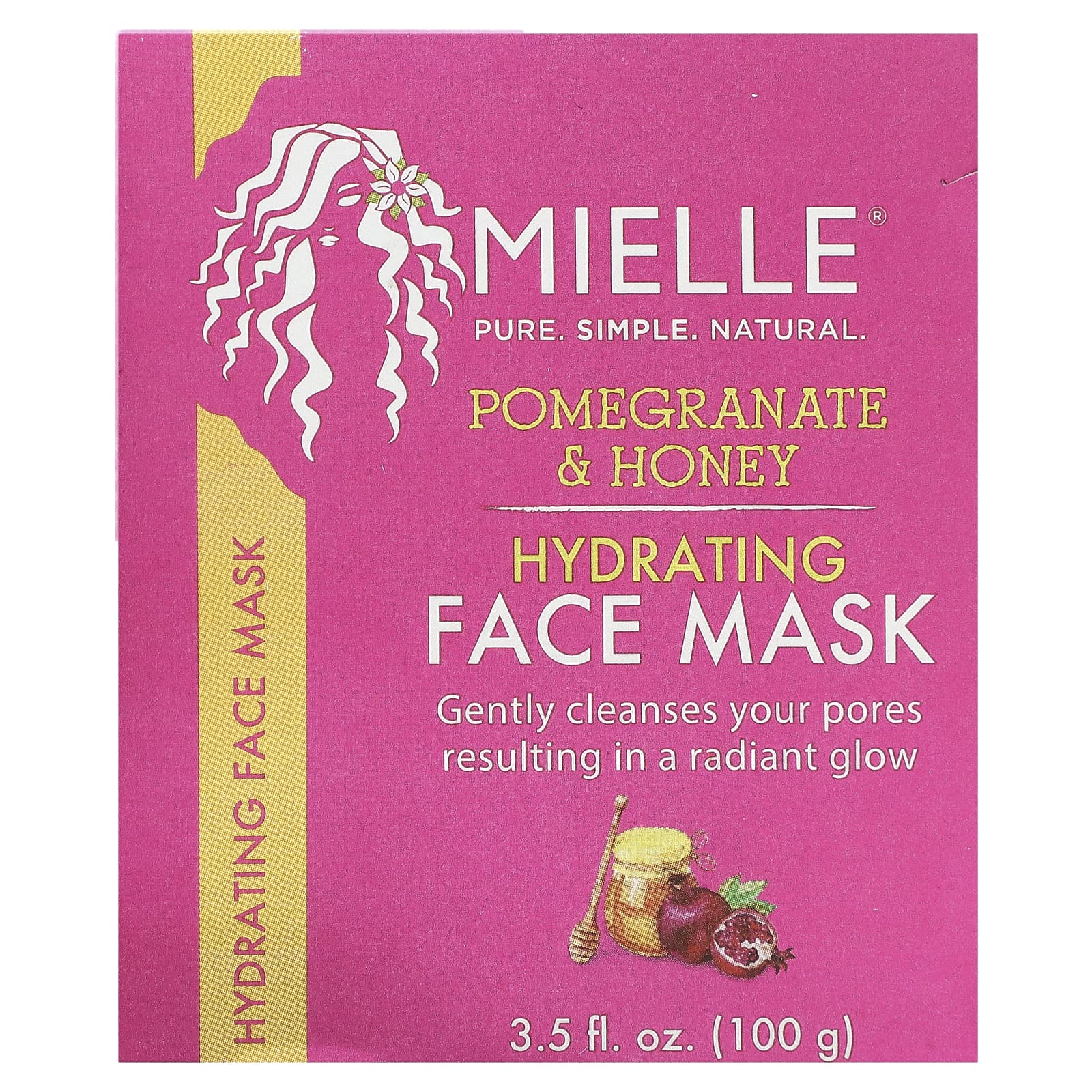 Mielle, Hydrating Face Beauty Mask, Pomegranate & Honey, 3.5 fl oz (100 g) - Image 2