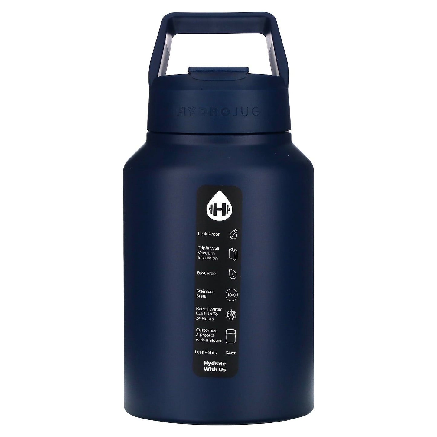 Insulate Your Hydration with the 64oz HydroJug Stainless Steel Water Bottle - Image 1