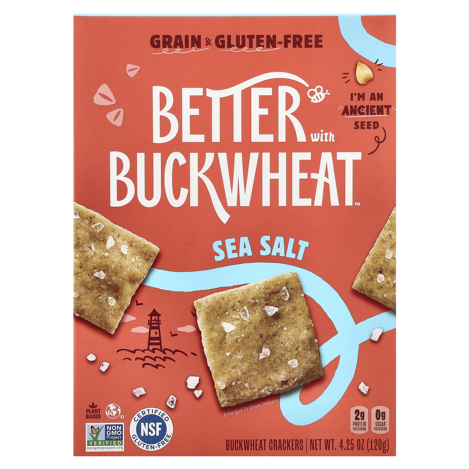 Buckwheat Crackers with Sea Salt | Grain-Free, Gluten-Free - Image 1