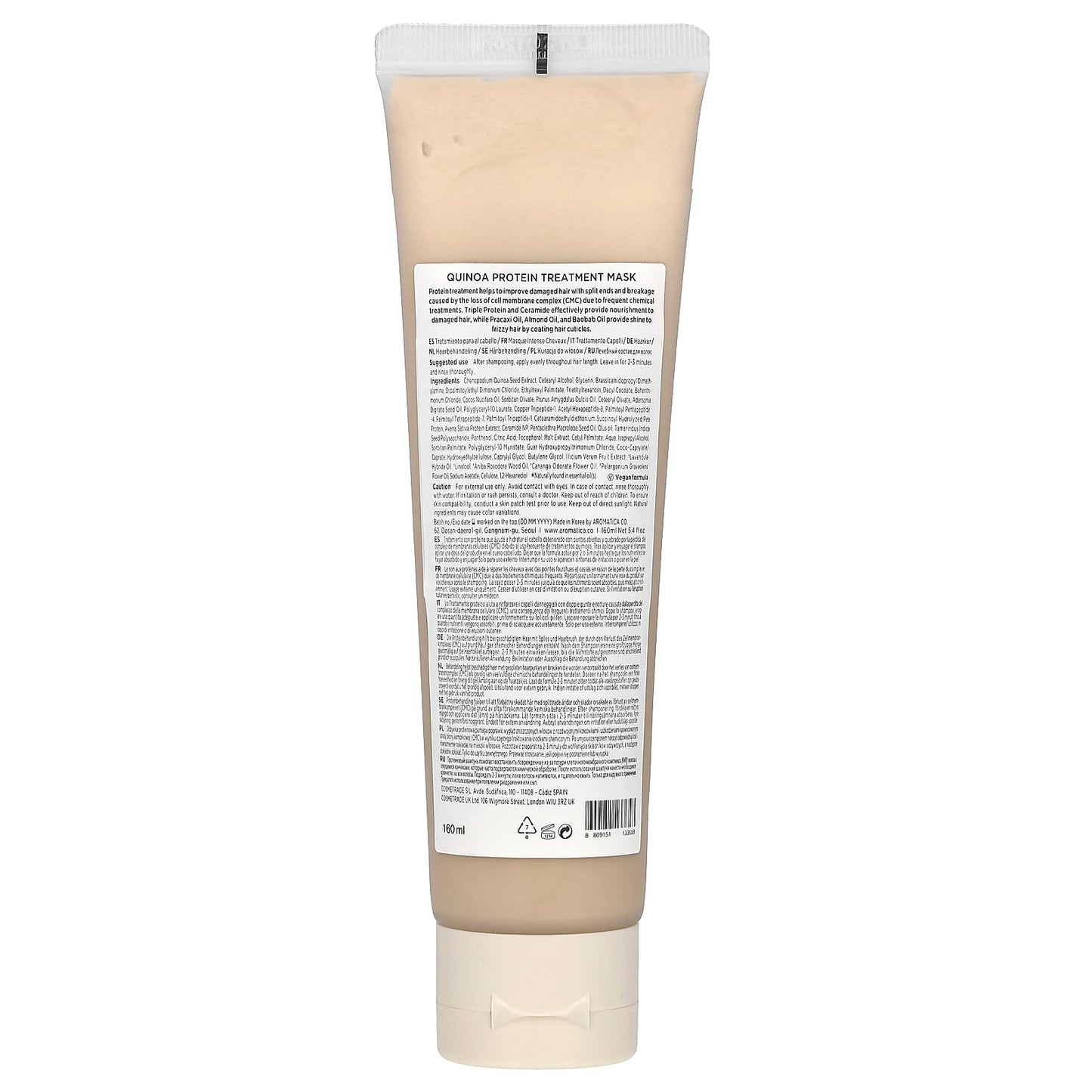 Aromatica Quinoa Protein Hair Mask for Damaged Hair, 5.4 fl oz - Image 2