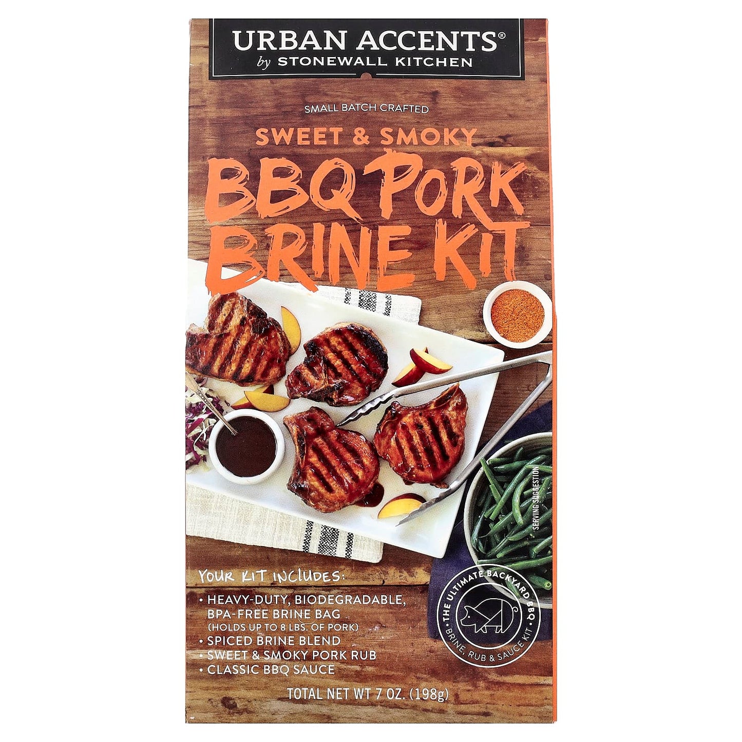 Urban Accents, Sweet & Smoky BBQ Pork Brine Kit, 7 oz (198 g) - Image 1