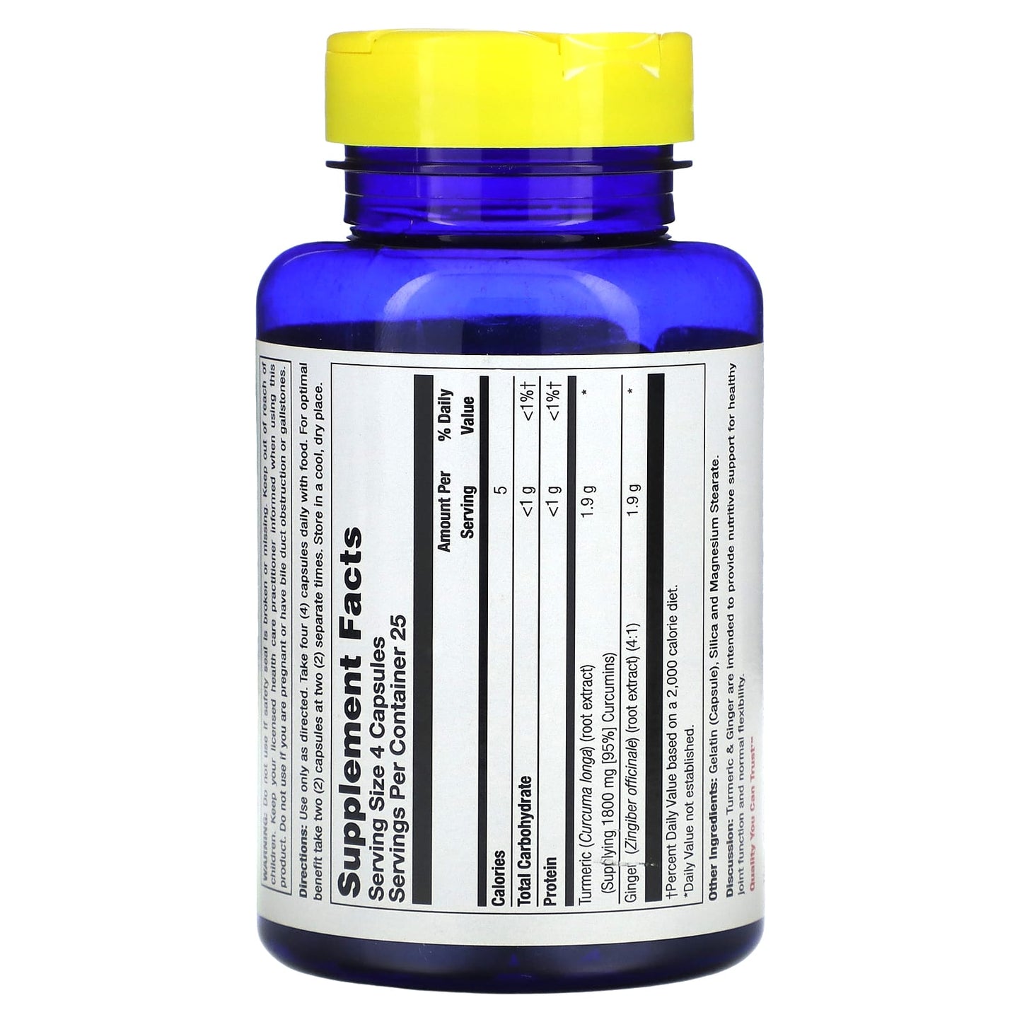 Nature's Life, Turmeric Ginger Joint Ease, 100 Capsules - Image 2