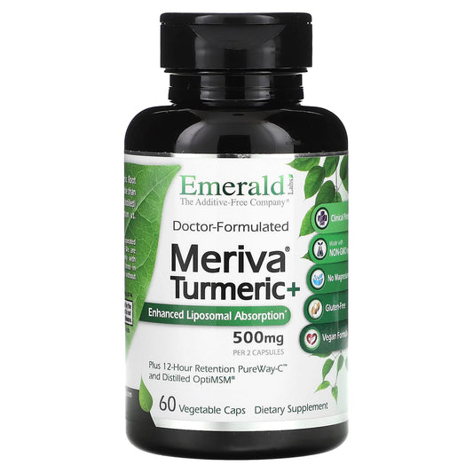 Emerald Laboratories Turmeric Supplement, Enhanced Liposomal Absorption, 500mg, 60 Caps - Image 1