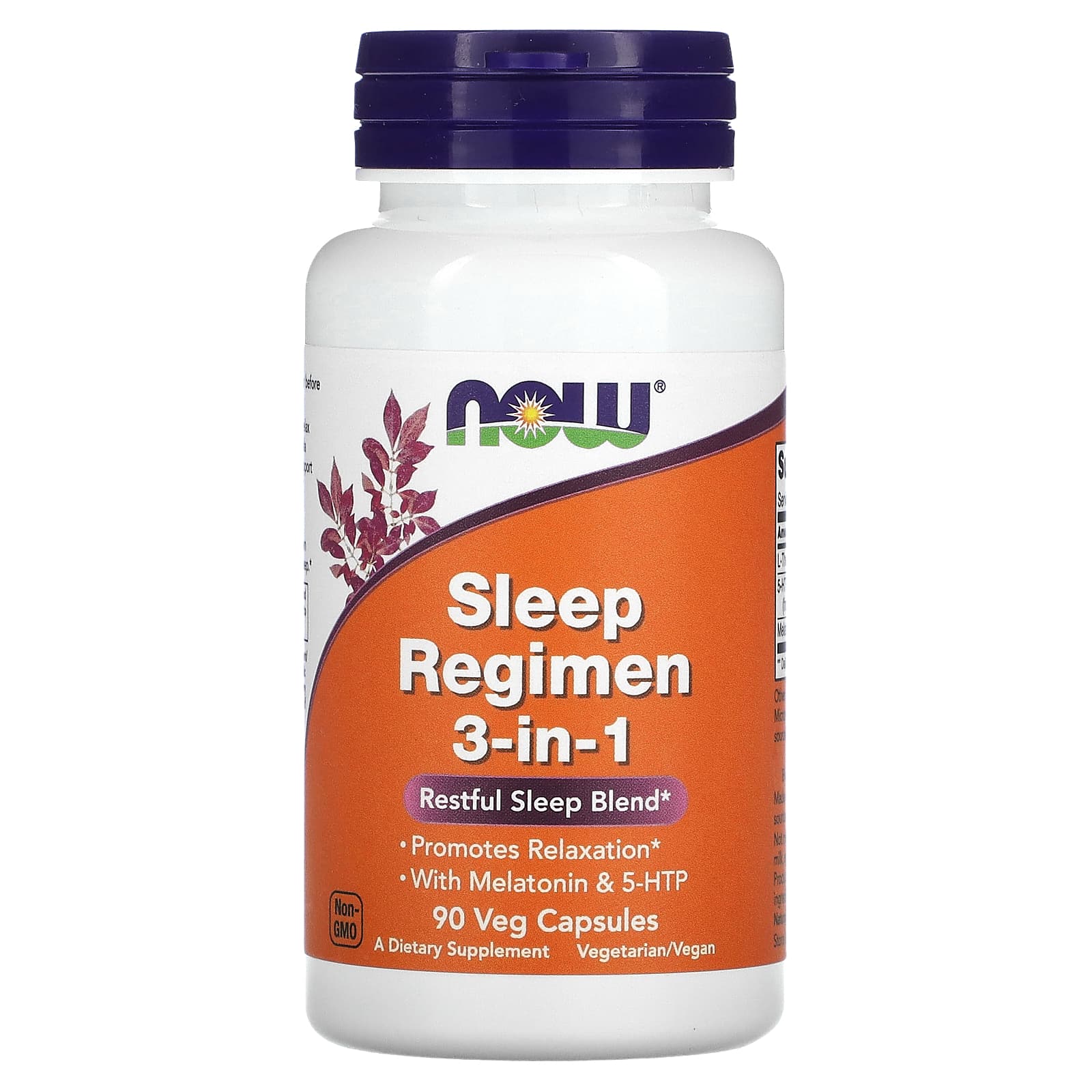 NOW Foods, Sleep Regimen 3-in-1, 90 Veg Capsules - Image 1