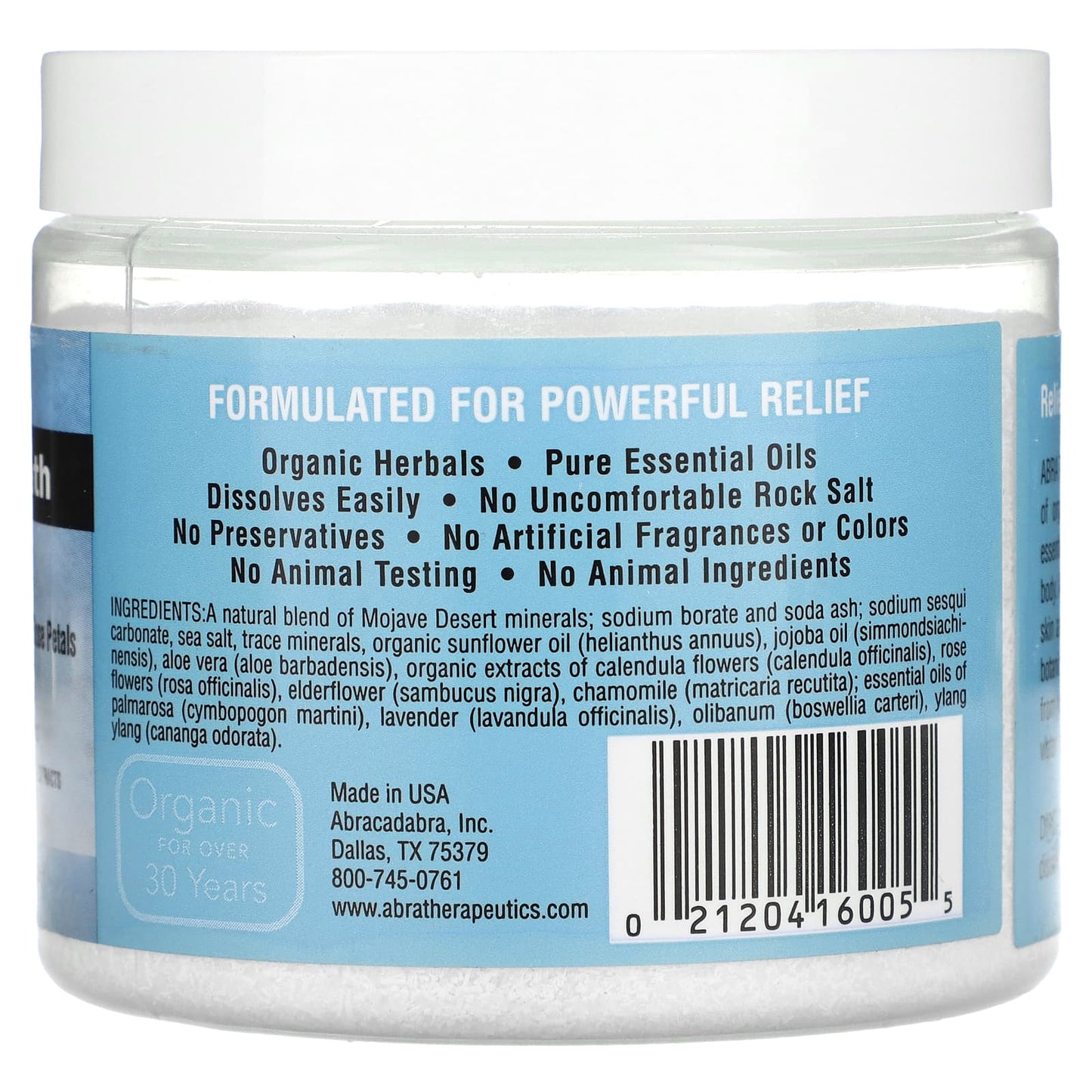 Natural Mineral Bath with Sunflower &amp; Rose Petals, 17 oz | Dry Skin Relief - Image 2