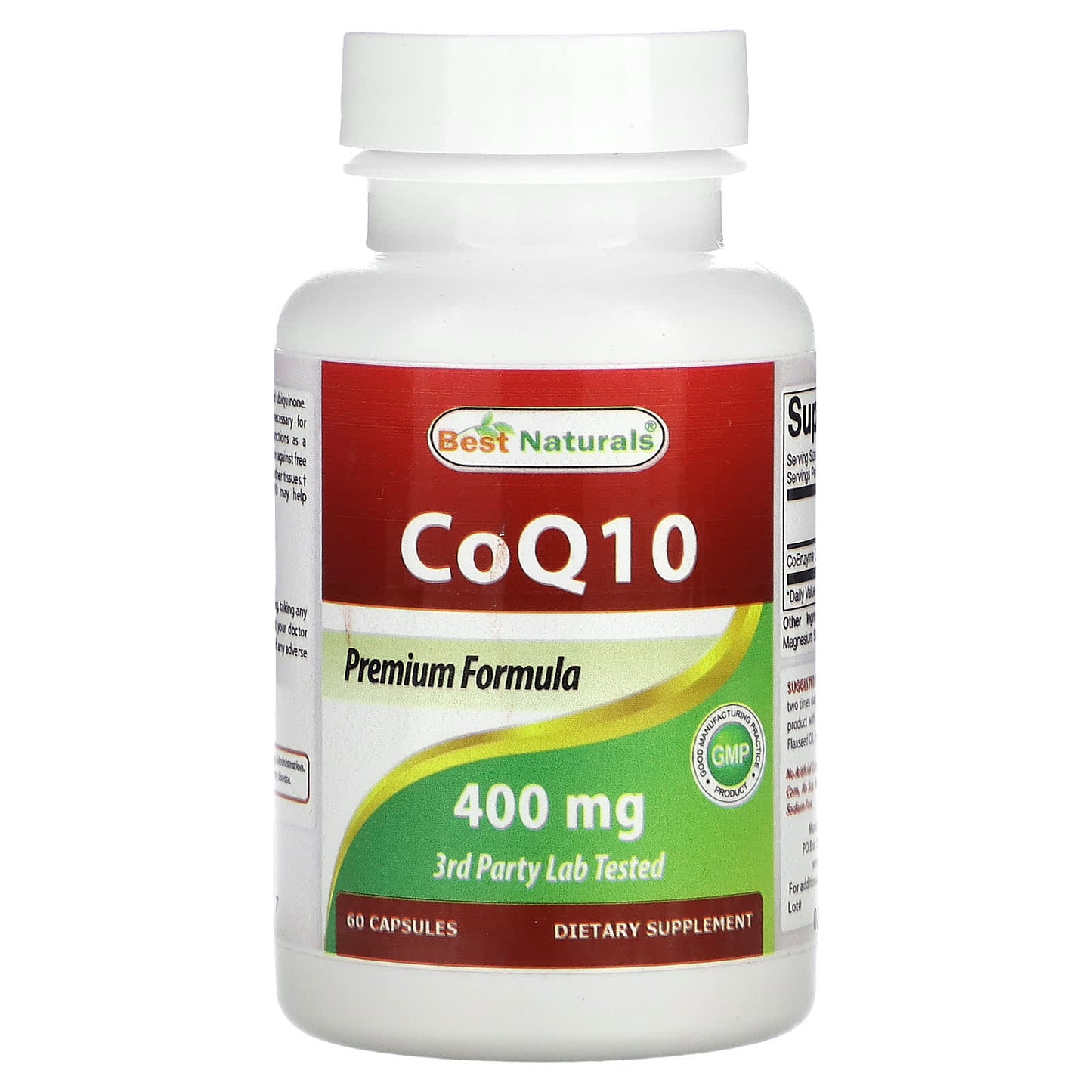 Best Naturals CoQ10 400mg, 60 Capsules for Healthy Energy & Heart - Image 1