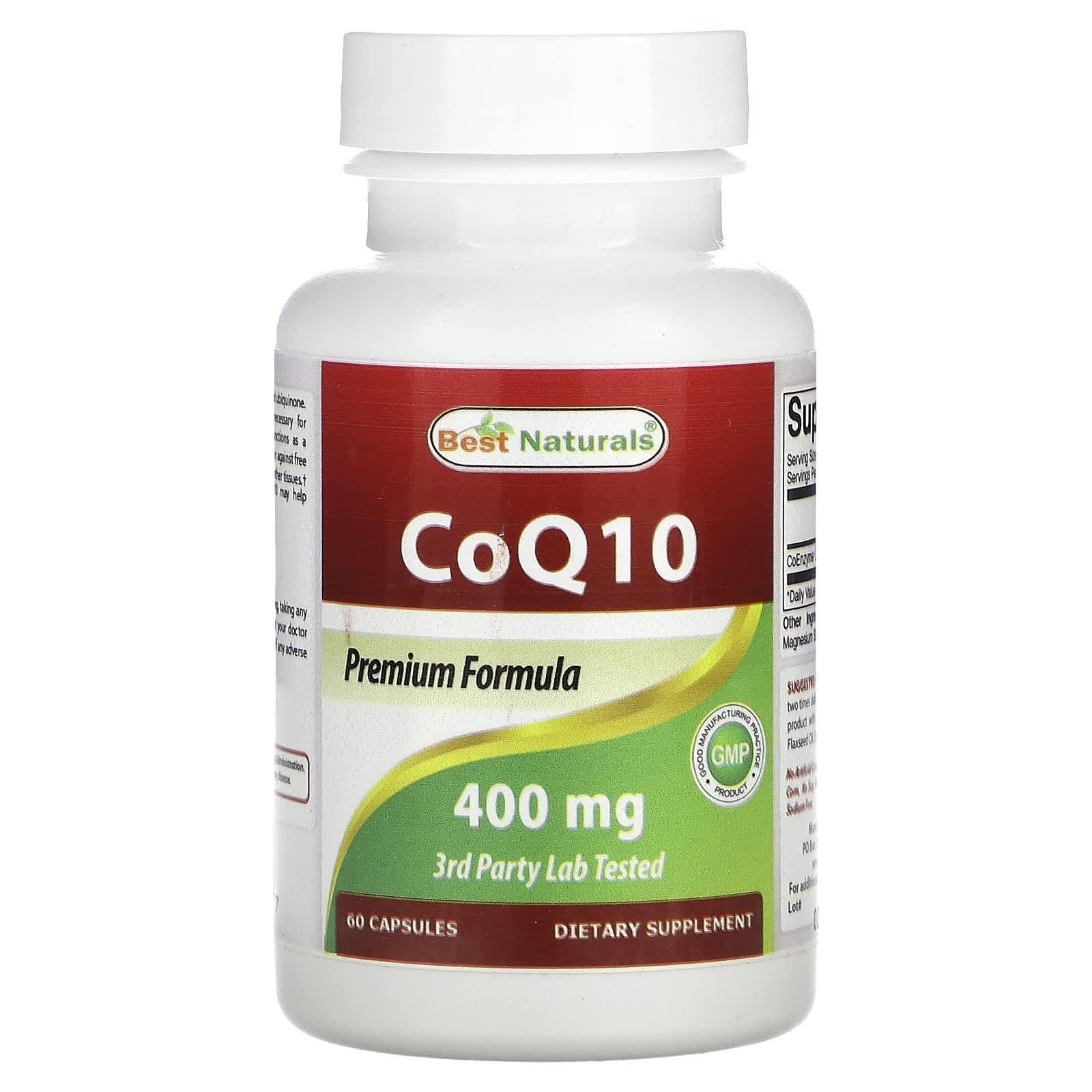 Best Naturals CoQ10 400mg, 60 Capsules for Healthy Energy & Heart - Image 1