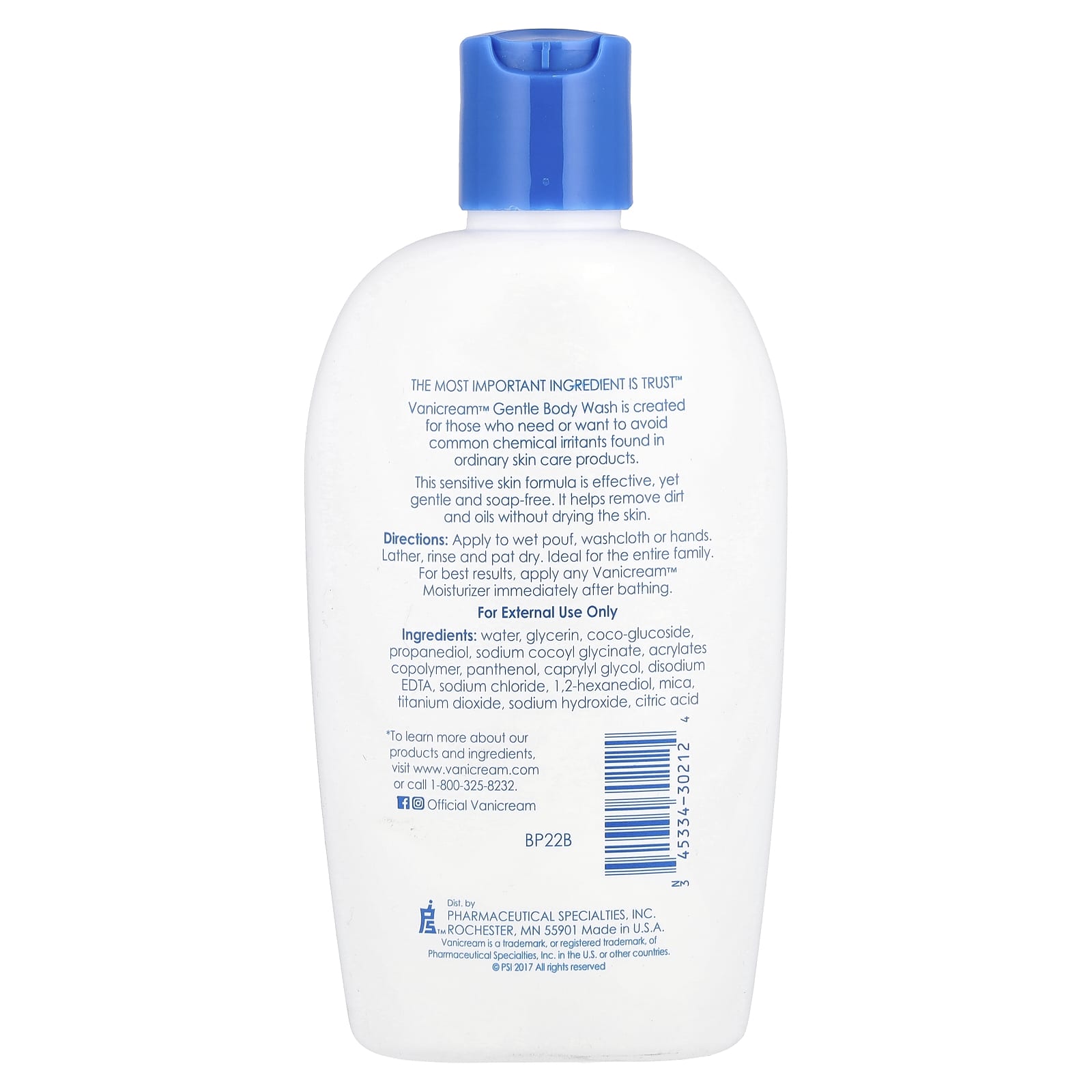 Vanicream, Gentle Body Wash For Sensitive Skin, Fragrance Free, 12 fl oz (355 ml) - Image 2