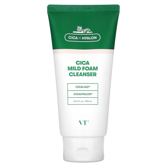 VT Cosmetics, Cica Mild Foam Cleanser, 10.14 fl oz (300 ml) - Image 1