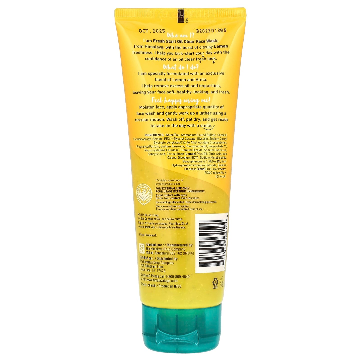 Himalaya Face Wash for Oily Skin, Oil Control, Lemon Fresh - 3.4 fl oz - Image 2