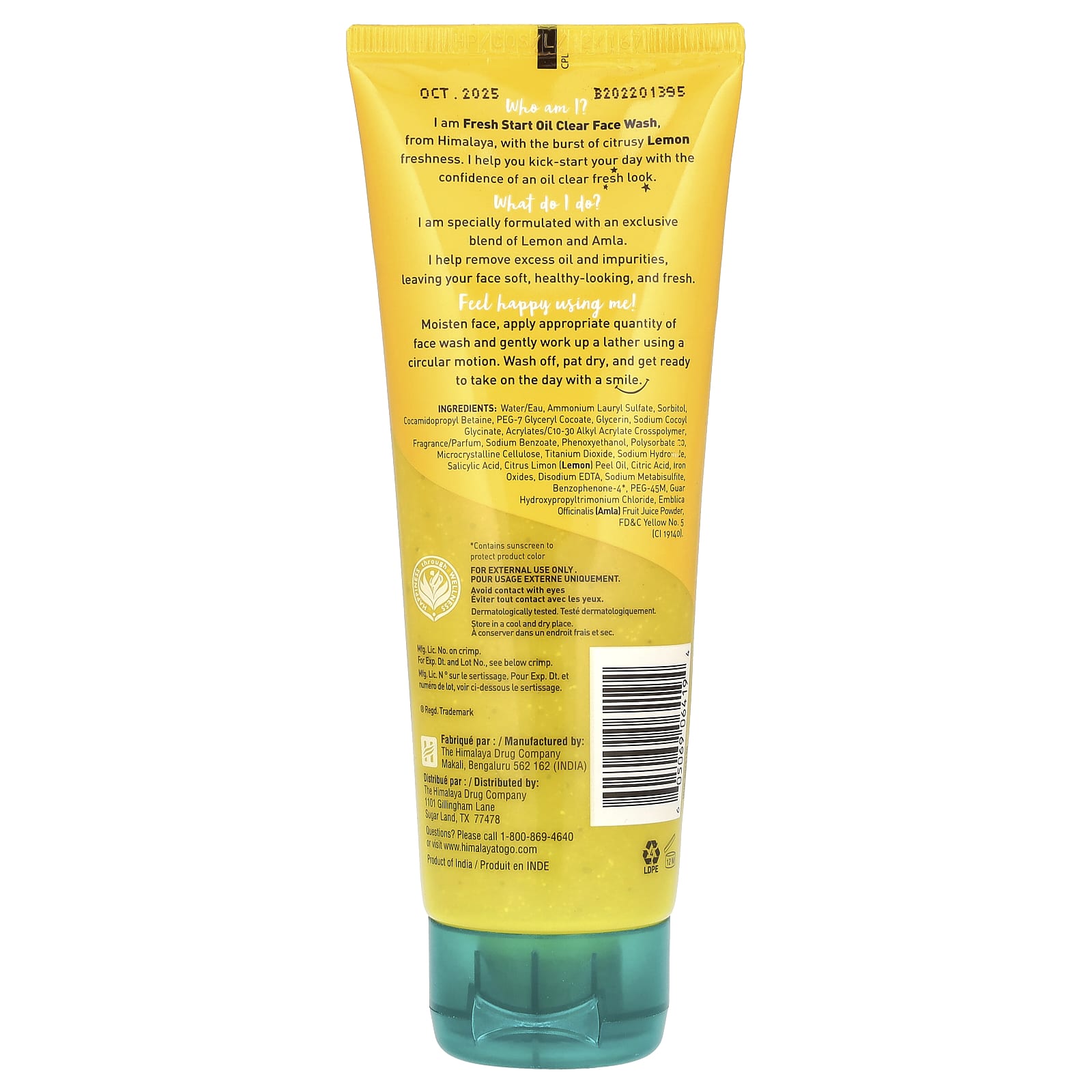 Himalaya Face Wash for Oily Skin, Oil Control, Lemon Fresh - 3.4 fl oz - Image 2