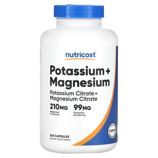 Nutricost, Potassium + Magnesium, 240 Capsules - Image 1