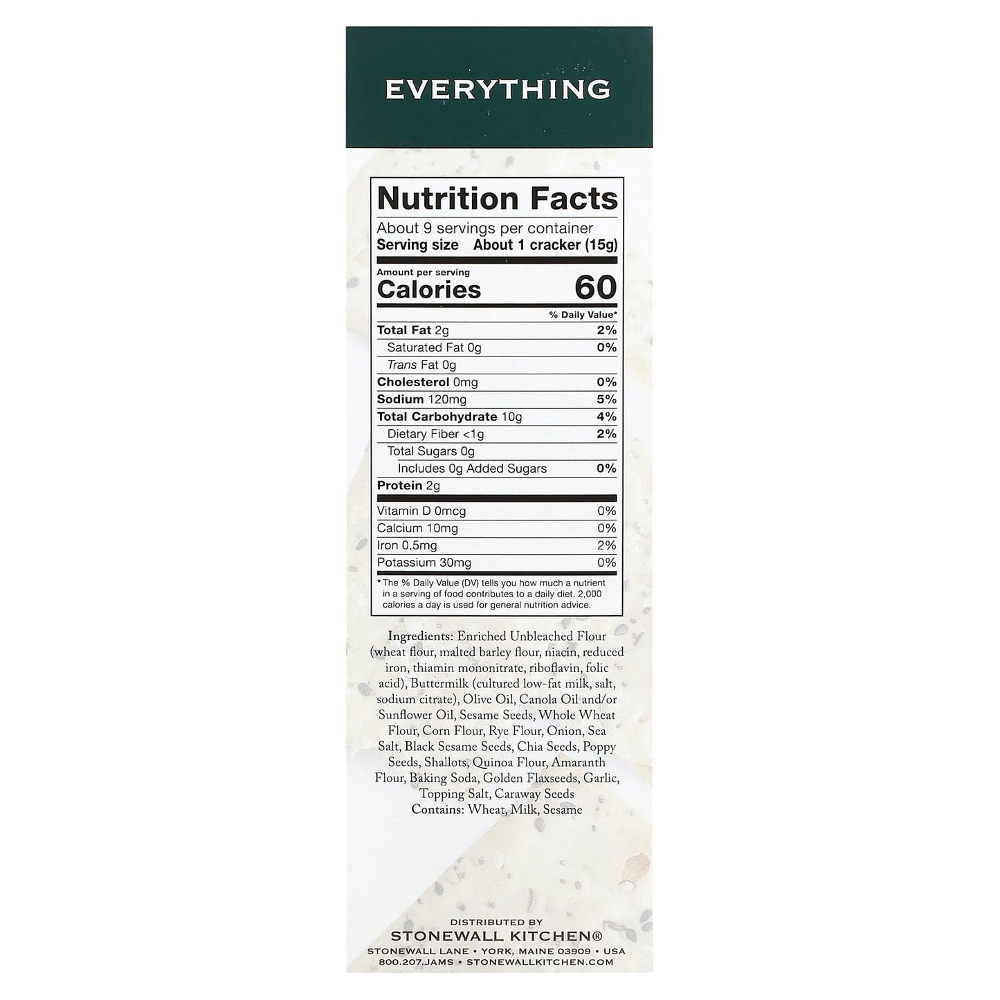 Stonewall Kitchen, Everything Flatbread Crisps, 4.9 oz (139 g) - Image 2