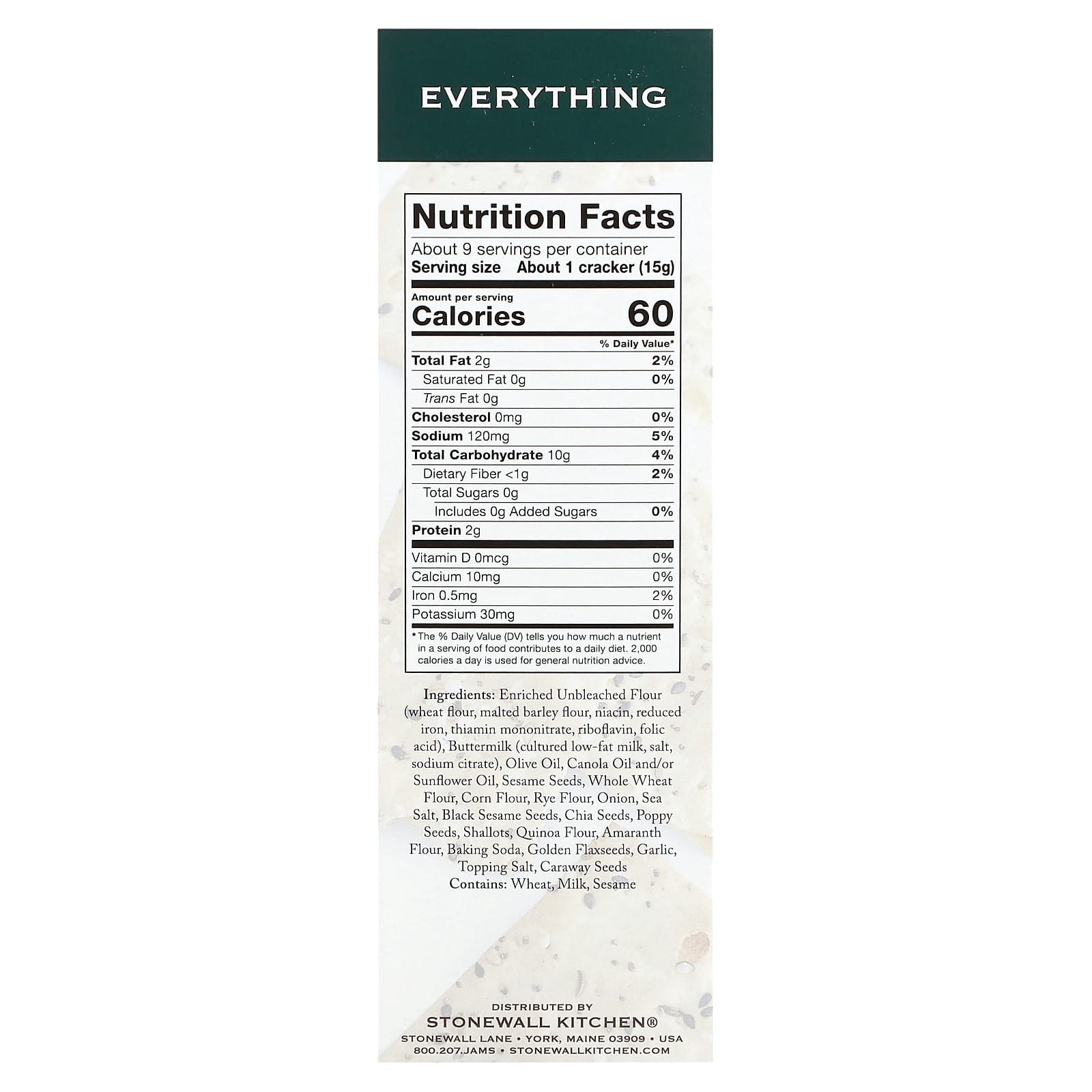 Stonewall Kitchen, Everything Flatbread Crisps, 4.9 oz (139 g) - Image 2