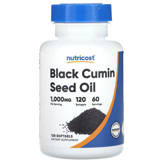 Nutricost, Black Cumin Seed Oil, 120 Softgels (500 mg per Softgel) - Image 1
