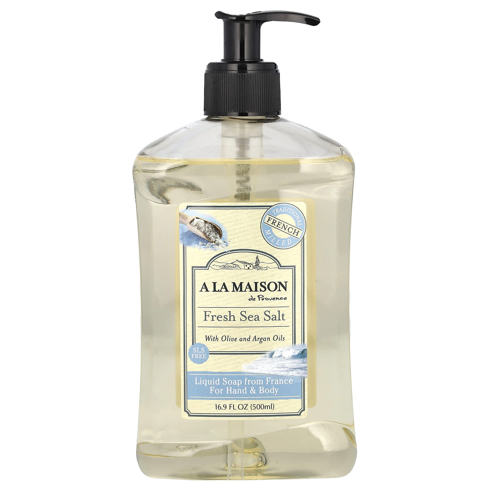 French Hand & Body Liquid Soap, SLS-Free, 16.9 fl oz (500 ml) - Image 1