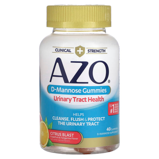 AZO D-Mannose Gummies for Urinary Tract Health, Citrus Blast, 40 Gummies - Image 1