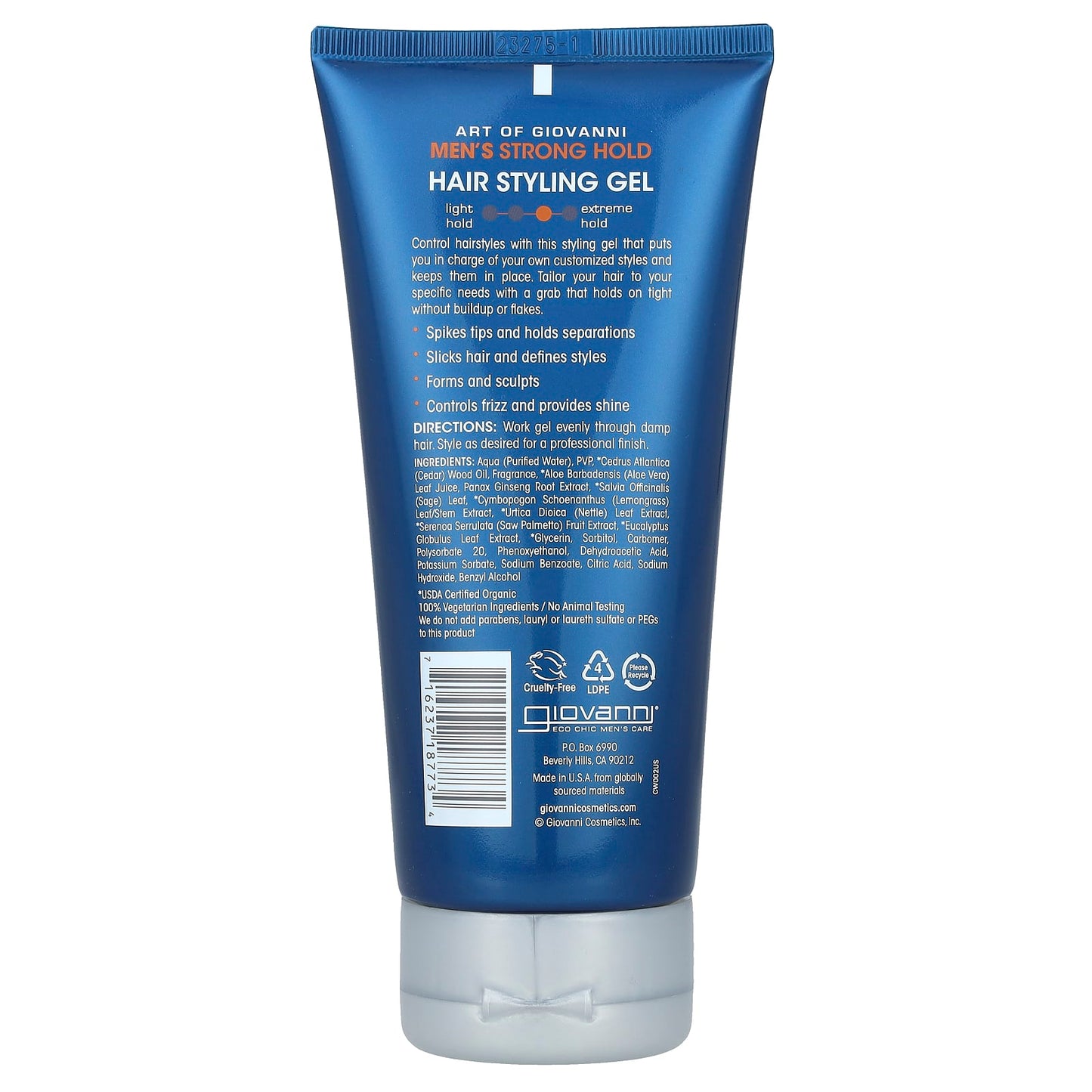 Giovanni Men's Hair Styling Gel - Strong Hold, Cruelty Free, Vegan - Image 2