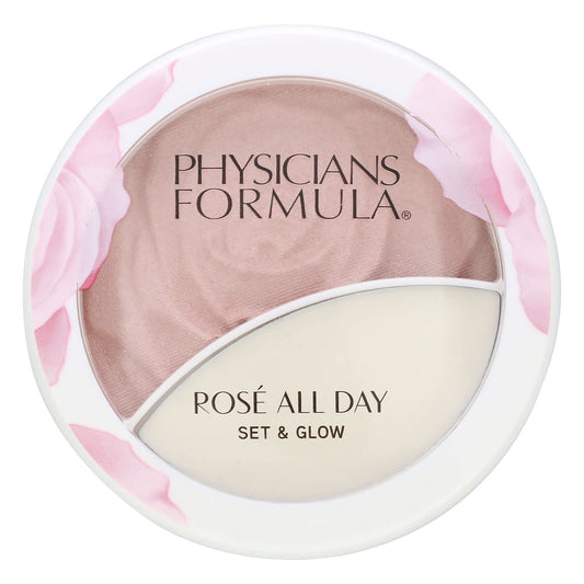 Physicians Formula, Rosé All Day, Set & Glow, Illuminating Powder & Dewy Balm, 1711500 Brightening Rose, 1 Count - Image 1