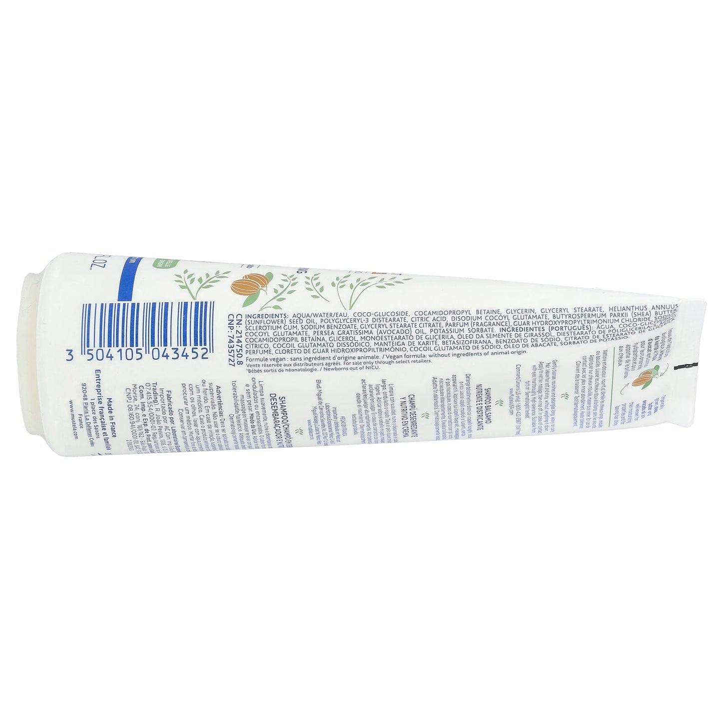 Mustela, Baby, Detangling & Nourishing Cream Shampoo, Long, Wavy or Curly Hair, 6.76 fl oz (200 ml) - Image 2